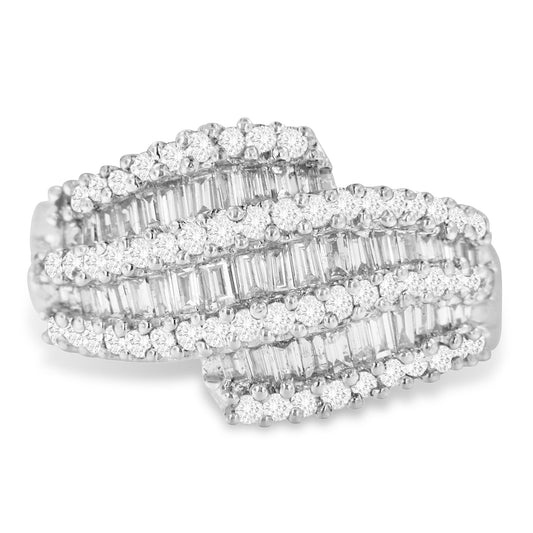 14K White Gold Diamond Cocktail Ring Band (1 3/4 Cttw, H-I Color, SI2-