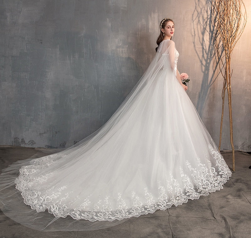 Enchanted Lace Cascade Gown