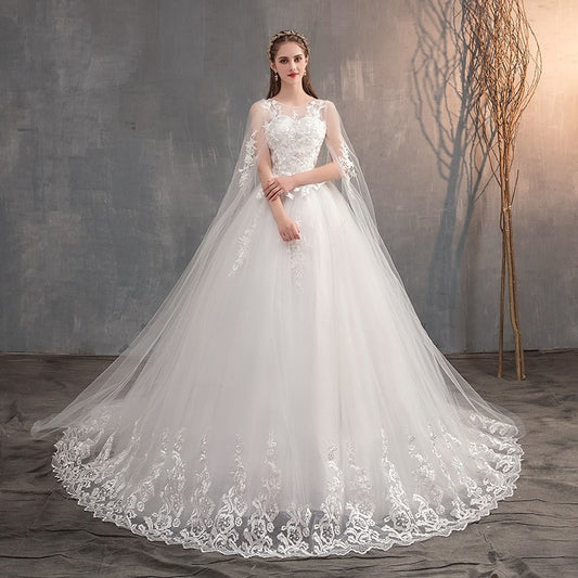 Enchanted Lace Cascade Gown