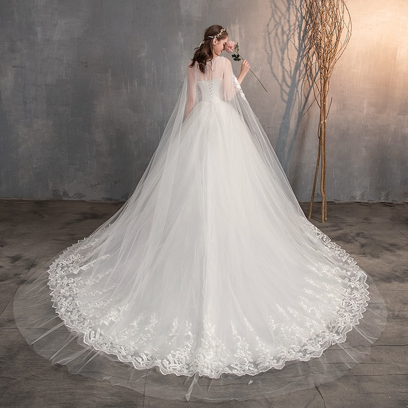 Enchanted Lace Cascade Gown