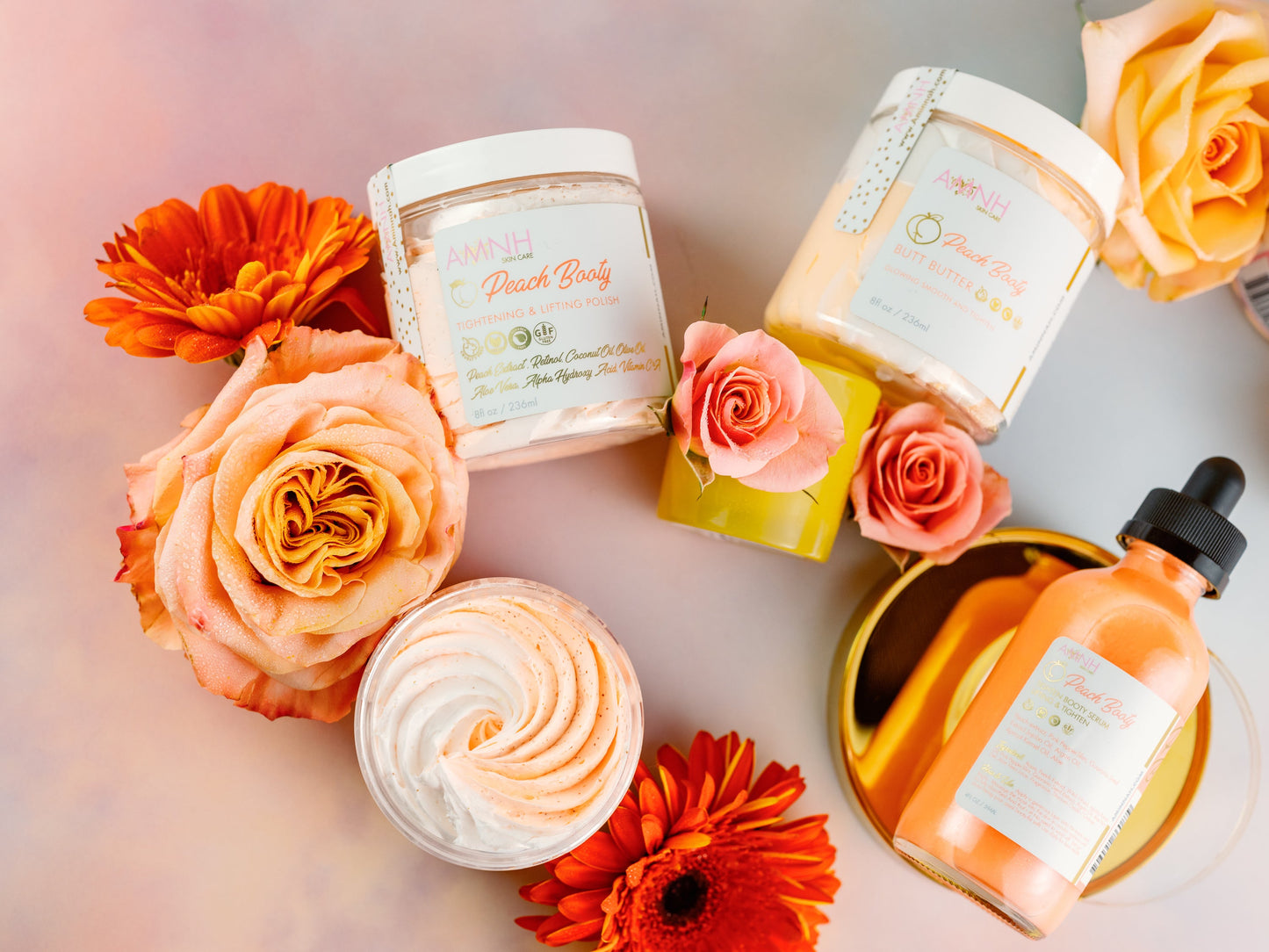 "Peach Booty" Collection |Body Butter| Serum| Sugar Scrub|