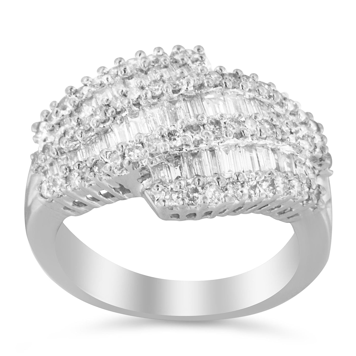 14K White Gold Diamond Cocktail Ring Band (1 3/4 Cttw, H-I Color, SI2-