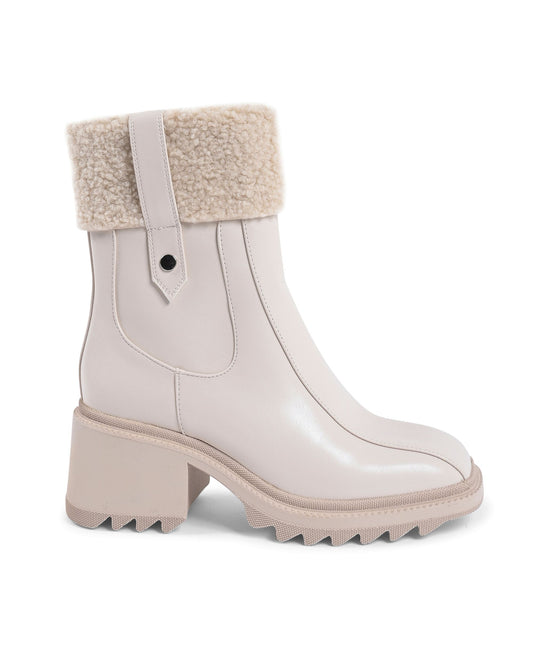 19V69 Italia Womens Ankle Boot Beige 181-86 BEIGE