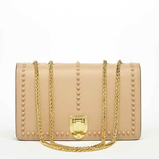 Josie Leather Purse Beige