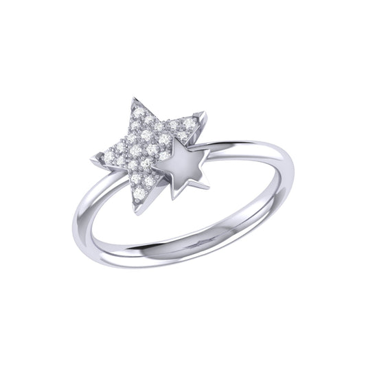 Dazzling Starkissed Duo Diamond Ring in Sterling Silver