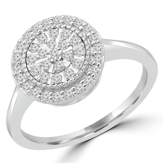 Majesty Diamonds MDR180030-3.75 0.25 CTW Round Diamond Promise Halo Cl