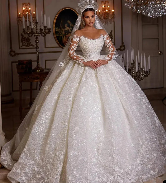 Dubai Dream Sequin Lace Bridal Dress