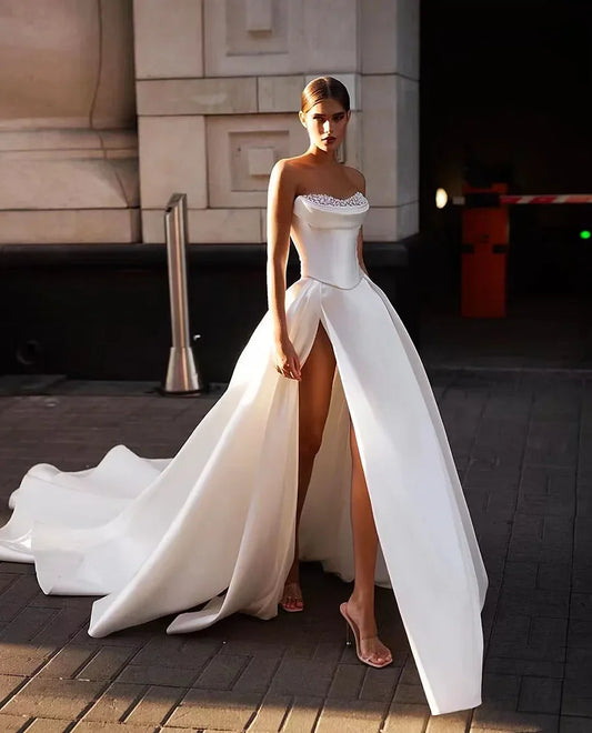 Majestic Pearl-Infused Bridal Gown