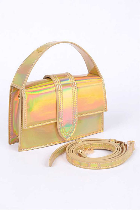 Gold Lanvy Patent Bag