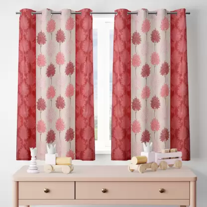 152 cm (5 ft) Polyester Room Darkening Window Curtain (Pack Of 2)