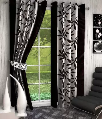 153 cm (5 ft) Polyester Room Darkening Window Curtain (Pack Of 4)