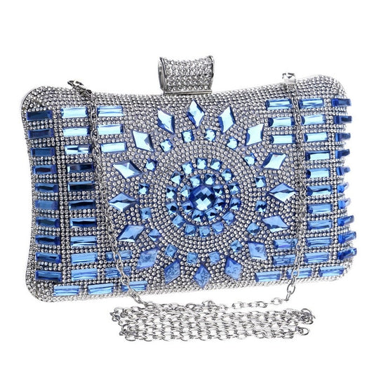 Acrylic Women Evening Bag Diamonds Purse Handbags Chain Shoulder