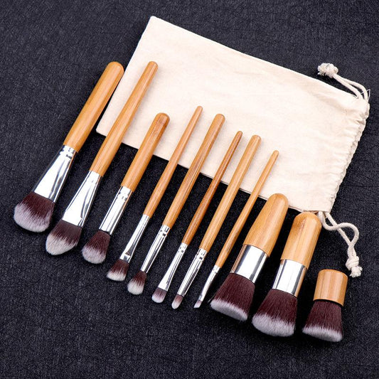 11pcs Wooden Fashion Brushes Set